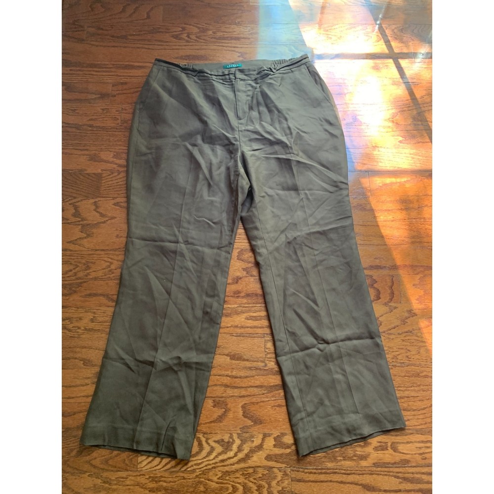 Ralph Lauren Brown 💯 Silk Women's Pant Size 18W